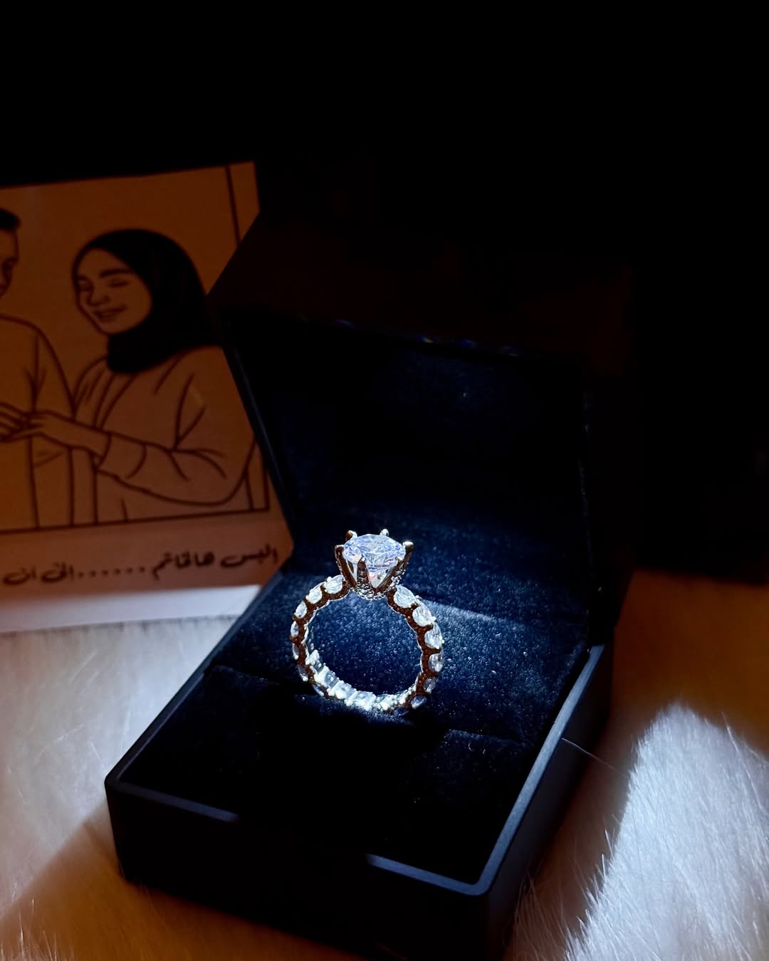 خاتم دوليكس بأحجار الزيكرون الألماسي 💎💍
