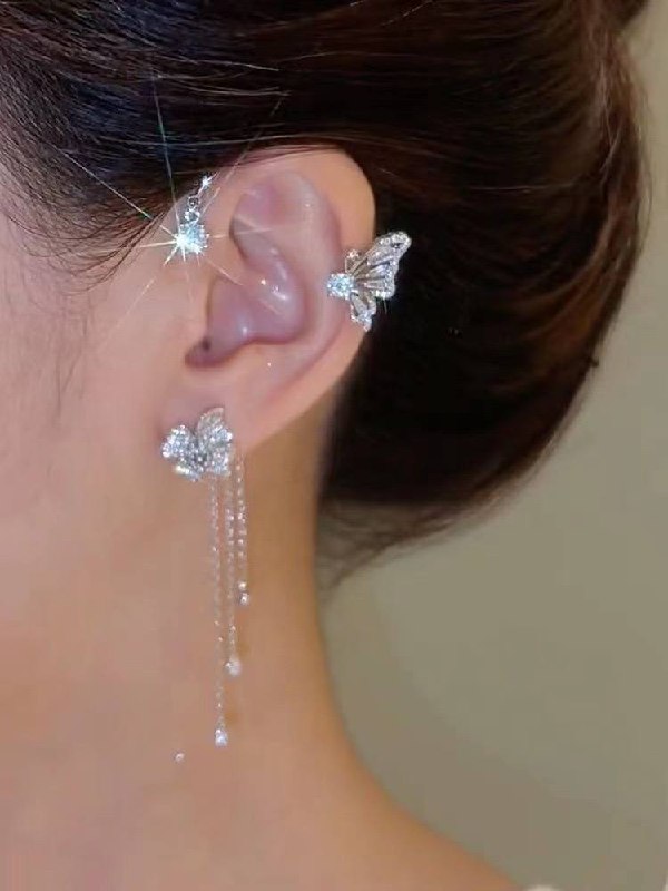 💎 "أقراط بيانكا "جناح الفراشة 💎