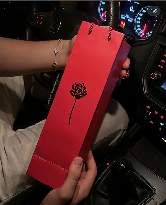 طقم وردة الحب المطلي بالفضة 🌹💍💎