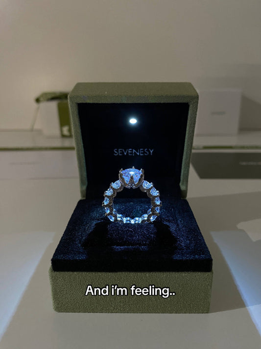 خاتم دوليكس بأحجار الزيكرون الألماسي 💎💍